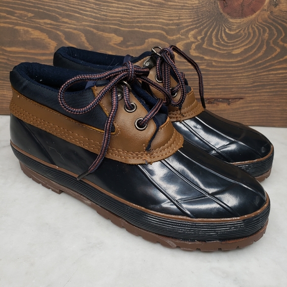 Vintage totes duck womens shoes with thermolite insulation brown & navy … - Picture 2 of 10